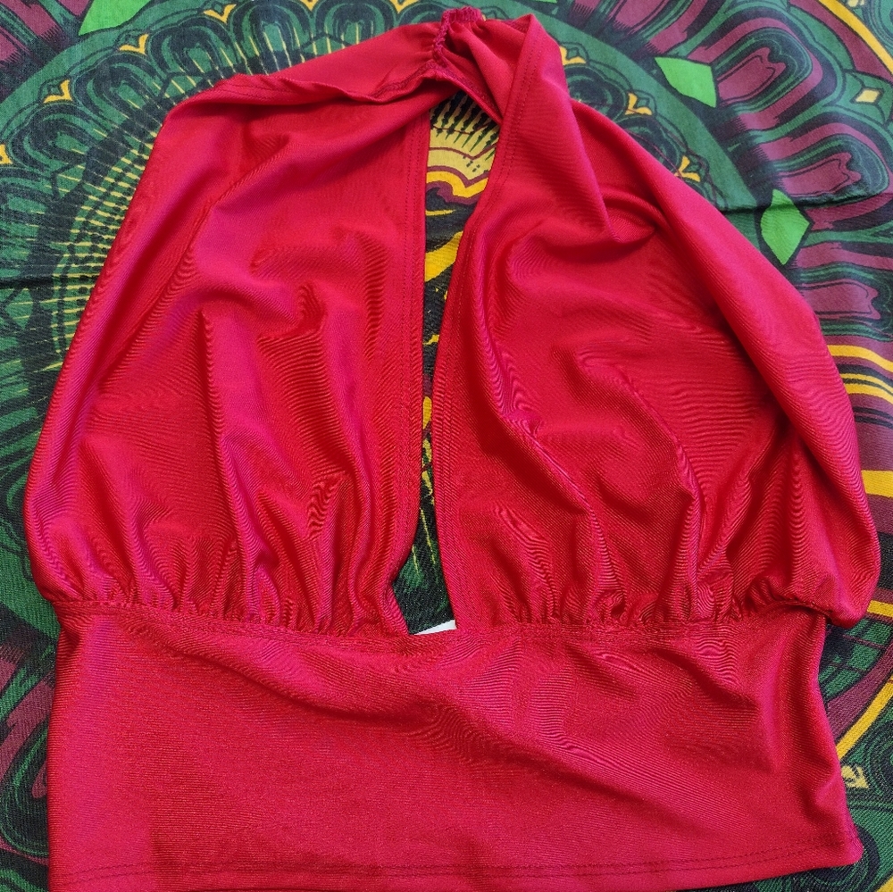 Self medium sexy red top